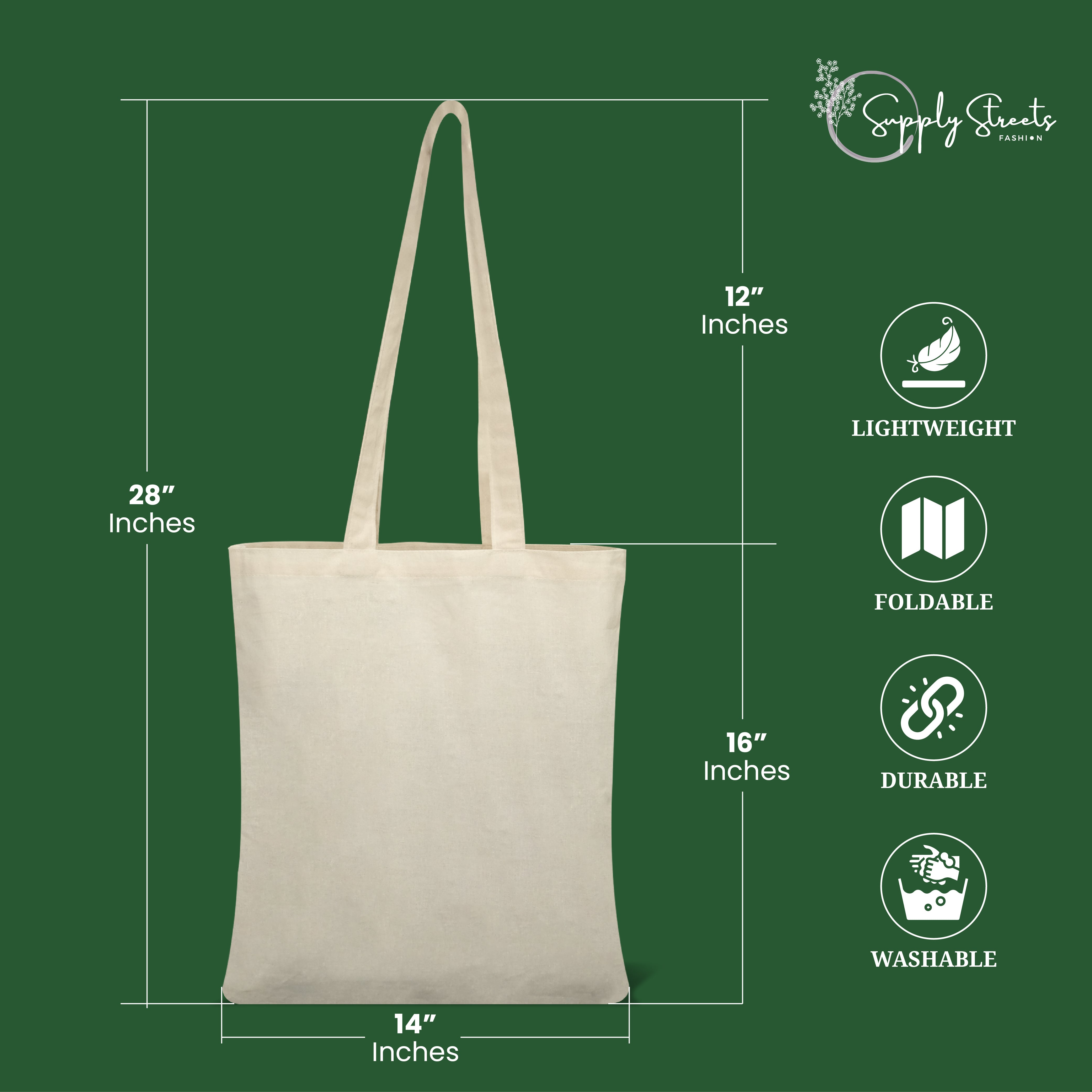 Plain Cotton Tote Bags | Durable & Eco-Friendly Shopping Bags | Perfect for DIY, Gifting & Branding