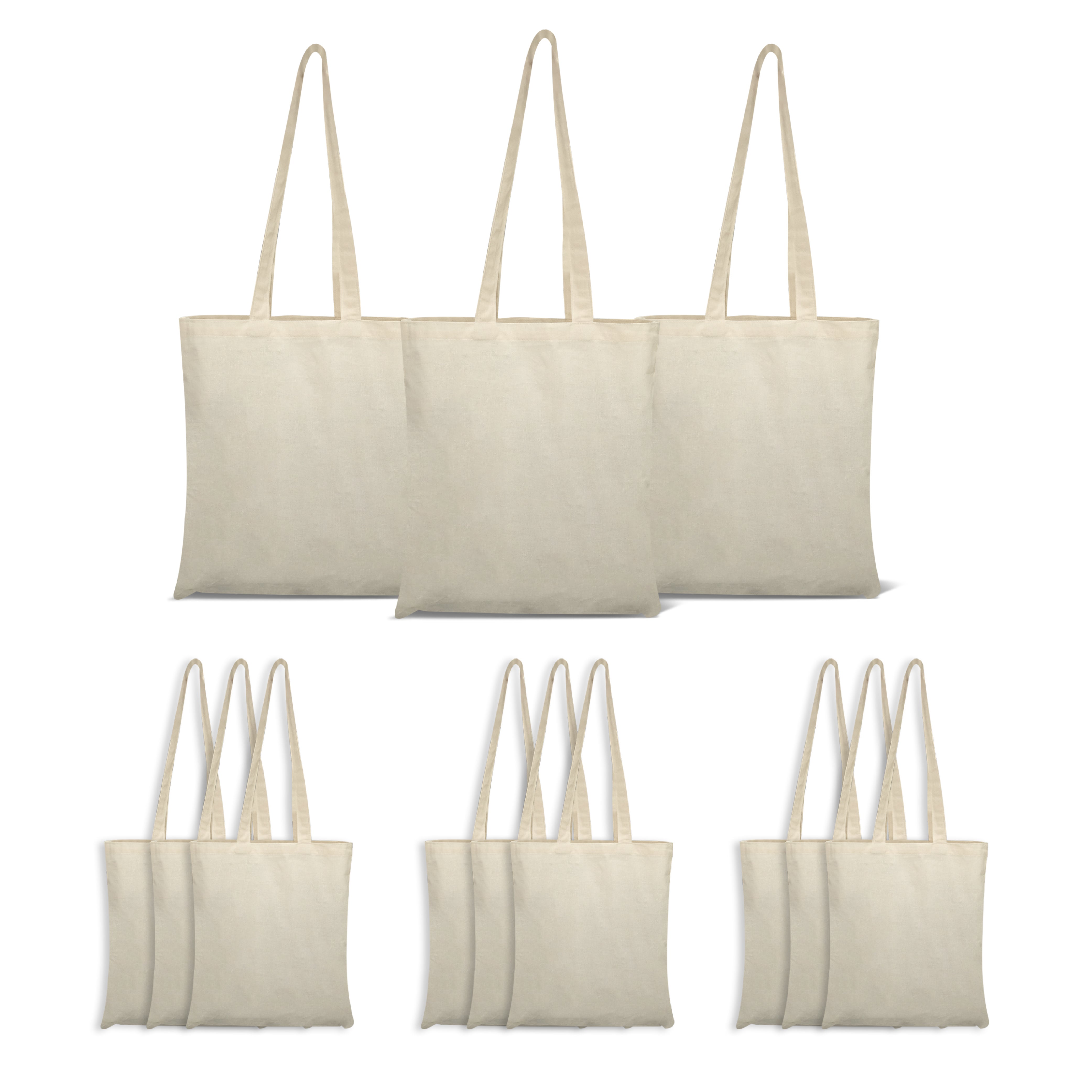 Plain Cotton Tote Bags | Durable & Eco-Friendly Shopping Bags | Perfect for DIY, Gifting & Branding