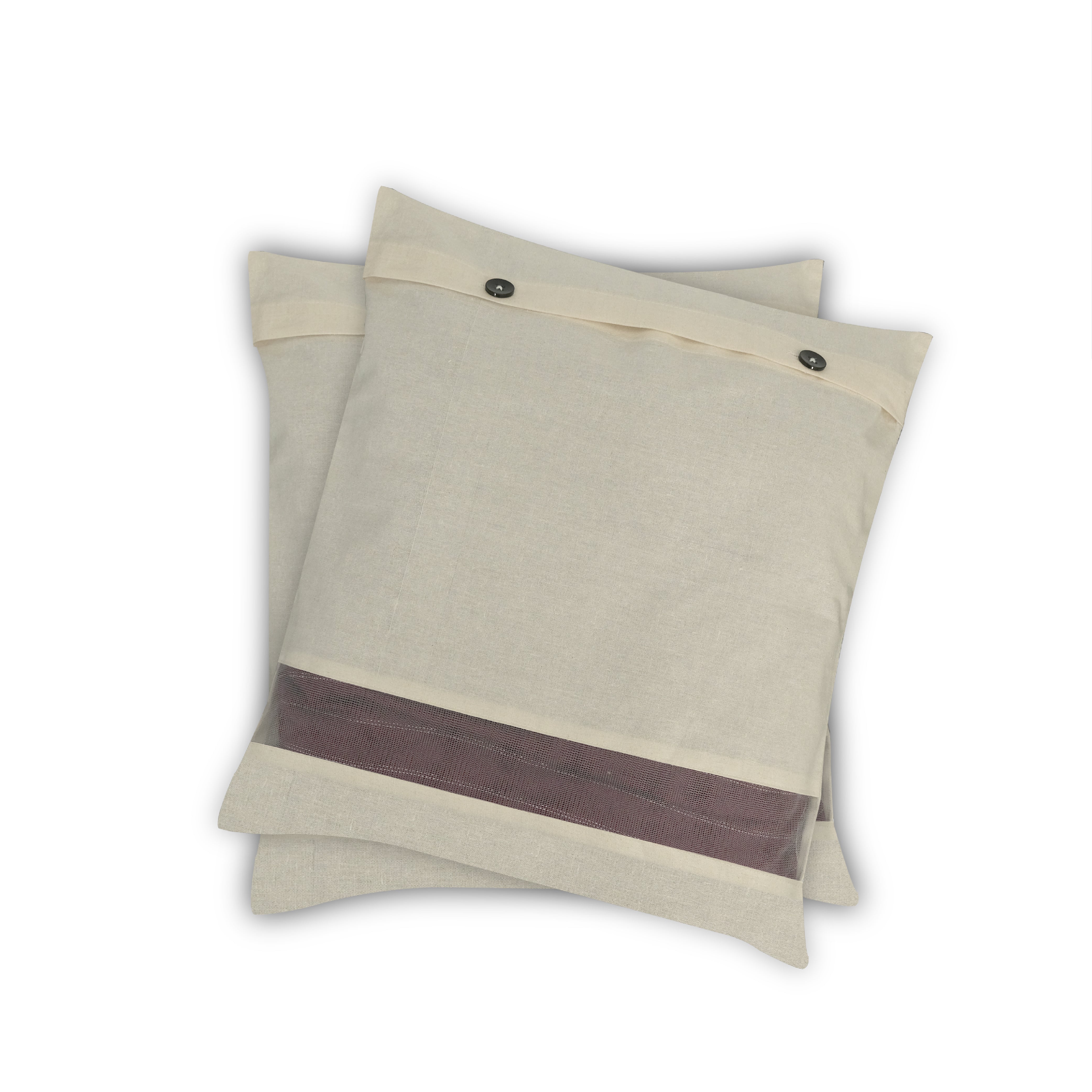 Cotton Saree Bags/Covers for Storage Big size single (16.5 x 14.5 Inches) with button Closure for Clothes Bags and Wardrobe Organizer with Transparent mesh window
