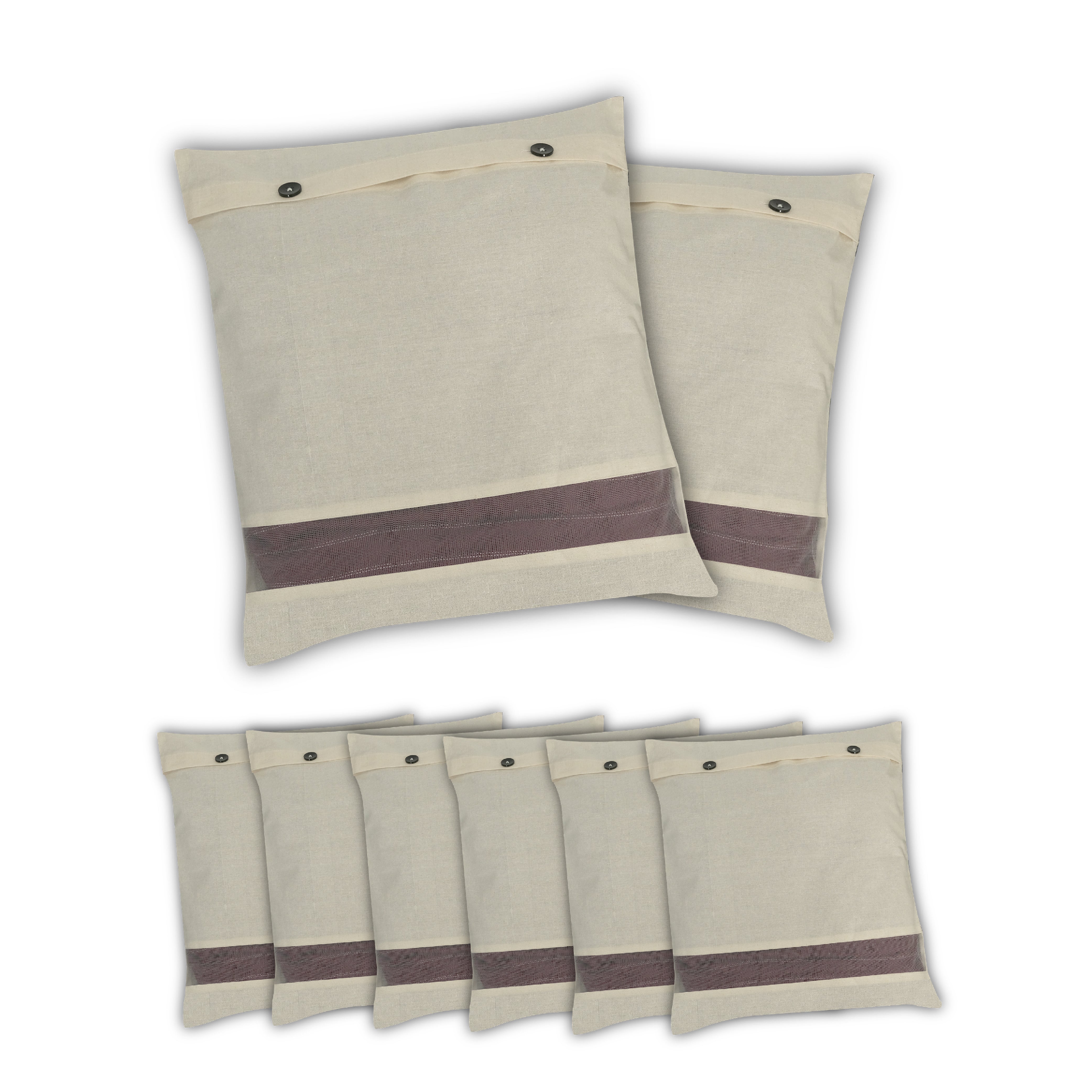 Cotton Saree Bags/Covers for Storage Big size single (16.5 x 14.5 Inches) with button Closure for Clothes Bags and Wardrobe Organizer with Transparent mesh window